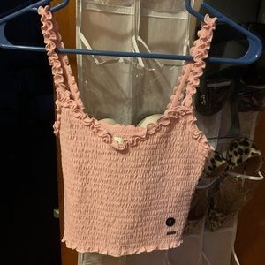 Hollister pink crop tank